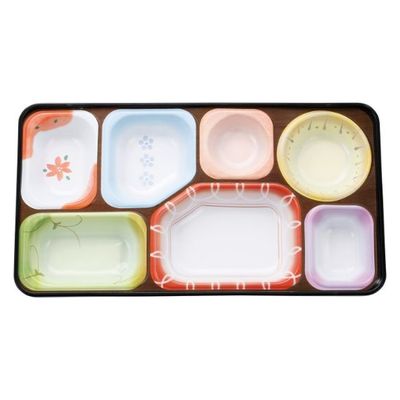 タカギ産業  弁当容器 PR-22 [本体]黒・内A [蓋]透明・花吹雪(ピンク) 1156799 100枚(10枚×10)（直送品）