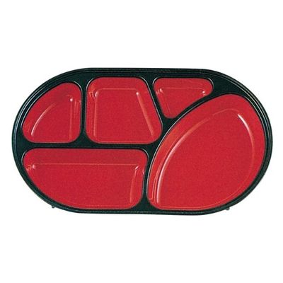 タカギ産業 弁当容器 BWR-510 [本体]ダークグリーン・内赤40 [蓋]ダークグリーン・やまぶき 1314299 100枚（直送品）