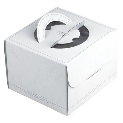 ヤマニパッケージ  ケーキ箱 アニバーサリーデコ 5号 金台紙丸型付 20-2211TM 100箱(1箱×100)（直送品）