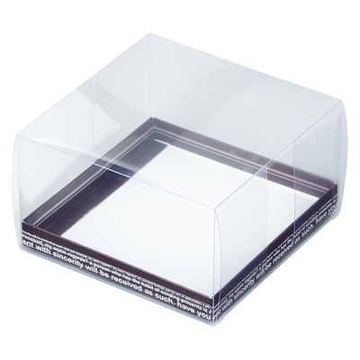 ヤマニパッケージ  ケーキ箱 クリスタルガトー150角90H 20-308 100箱(50箱×2)（直送品）