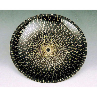 ニシキ 刺身・鮮魚容器 D-19 黒網目ゴールド  2100193250 400枚(50枚×8)（直送品）