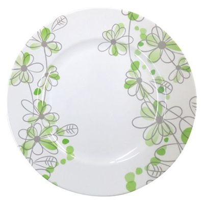 ニシキ 惣菜容器 洋皿(22)フラワーグリーン  2103227330 200枚(25枚×8)（直送品）