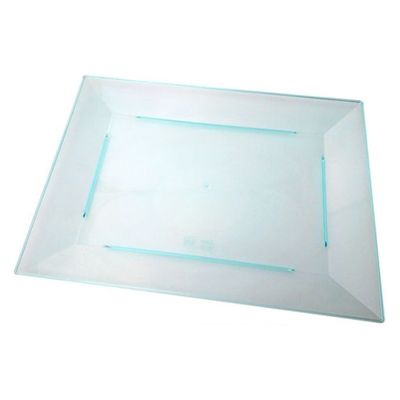 ニシキ 寿司容器 角皿(中)スカイブルー  2131801950 100枚(10枚×10)（直送品）