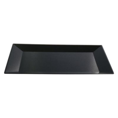 ニシキ 寿司容器 角皿(L)黒  2131830600 320枚(20枚×16)（直送品）