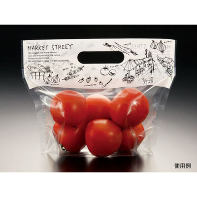 パックスタイル 青果用袋 PS チャック付スタンド袋S MS白 CH2621 527942 1袋(50個)（直送品）