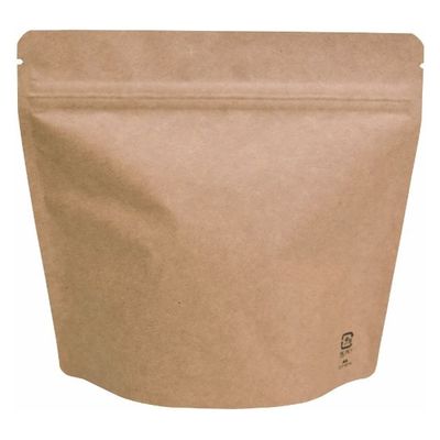 コーヒー用袋 COT-821N アルミスタンドチャック袋200g 茶クラフトV無 500枚(50枚×10)（直送品）