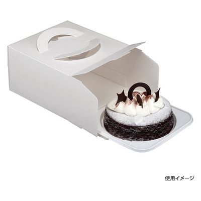 ヤマニパッケージ  ケーキ箱 エコデコ6号トレー付 DE-55B 100箱(1箱×100)（直送品）