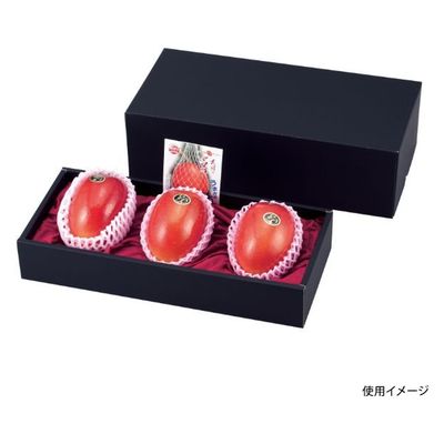 ヤマニパッケージ 青果用贈答箱 マンゴー3ヶ入黒 L-2175 40箱（10箱×4）（直送品）