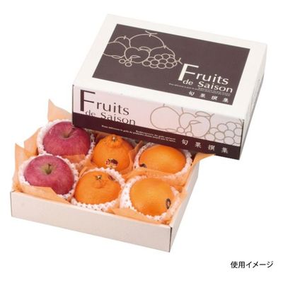 ヤマニパッケージ  青果用贈答箱 L-2187 旬果撰集(ミニ) L-2187 50箱(10箱×5)（直送品）