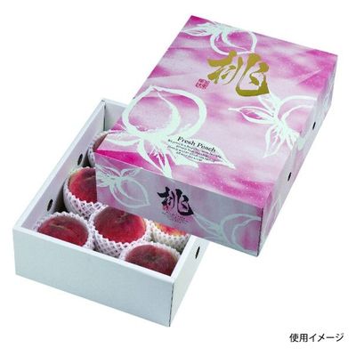 ヤマニパッケージ 青果用贈答箱 桃だより3kg L-2339 40箱（10箱×4）（直送品）