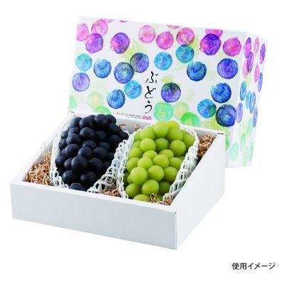 ヤマニパッケージ 青果用贈答箱 彩りぶどう2房 L-2368 50箱（10箱×5）（直送品）