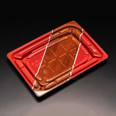 リスパック 惣菜容器 バイオデリカ優枠18-13B K-とうび赤 RHBU552 1袋(50個)（直送品）