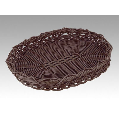 トーダイ 樹脂バスケット BO-516-DBR小判型バスケット デコレートエッジ 53型 01051653 1袋(1個)（直送品）