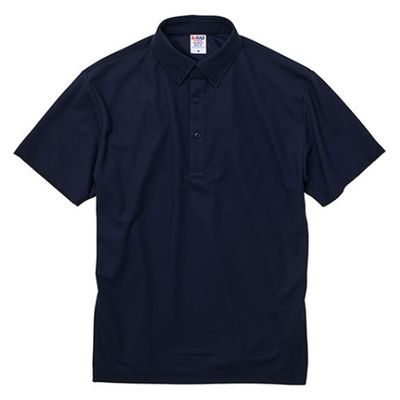 United Athle 2022-01ドライカノコポロシャツボタンダウン ネイビー 5XL 2022011886 1袋(1個)（直送品）