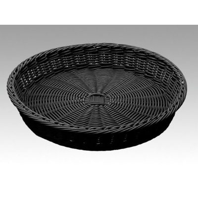 トーダイ 樹脂バスケット BB-610-BKベーカリーバスケット 丸型37型 ブラック 01061037 1袋(1個)（直送品）