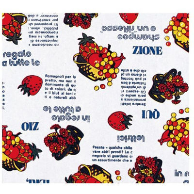 ベルベ ラッピング  507 包装紙 モンブランフルーツ H半切 408 500枚(100枚×5)（直送品）