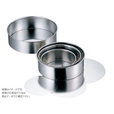 赤川器物製作所 製菓用型・抜き型 AG18-8 総絞りレアケーキ型(底取)24cm 99124 1袋(1個)（直送品）