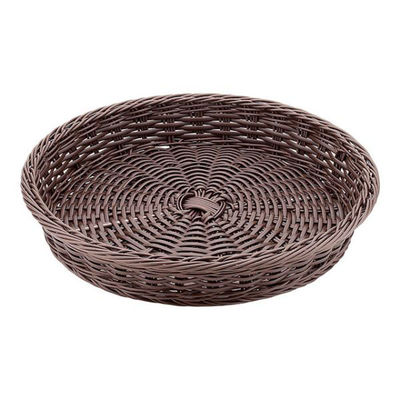 トーダイ 樹脂バスケット BB-640-DBRベーカリーバスケット 丸型37型 01064037 1袋(1個)（直送品）