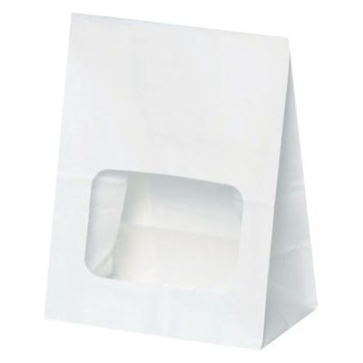 パックタケヤマ 惣菜袋 ウィンドウバッグ 白無地 S XZT51001 1袋(100個)（直送品）