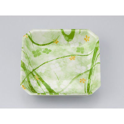 シーピー化成 惣菜容器 V-惣菜25深 よつば緑 0216025605080 1袋(50個)（直送品）