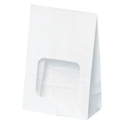 パックタケヤマ 惣菜袋 ウィンドウバッグ 白無地 SS XZT51002 1袋(100個)（直送品）