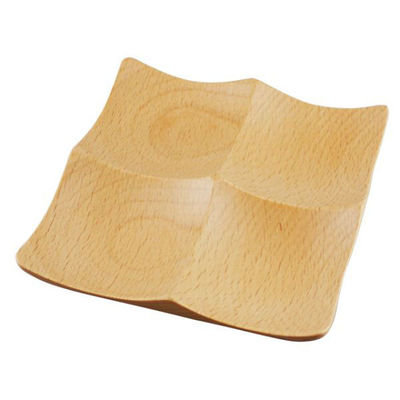 トーダイ 食器・皿 V-069 ブナ 角プレート 4ツ仕切り 3510069V 1袋(1個)（直送品）