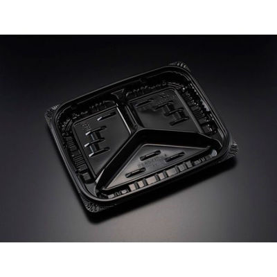 リスパック 惣菜容器 バイオデリカ キープ350B3S K-黒 RHIK687 1袋(50個)（直送品）