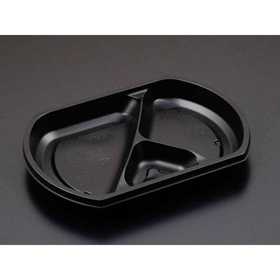 リスパック 弁当容器 饗膳 小判20 中皿2 黒 RHHK681 1袋(50個)（直送品）