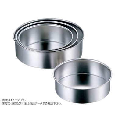 赤川器物製作所 ケーキ型 AG18-8 共底デコ缶 15cm 99515 1袋(1個)（直送品）