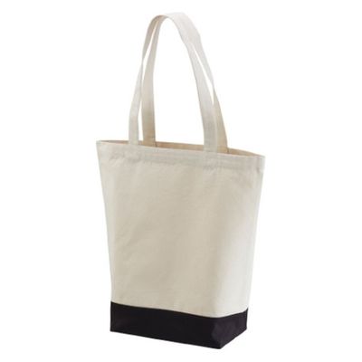 United Athle エコバッグ 1460-01 キャンバストートバッグ ナチュラル・ブラック M 14600135202 1袋(1個)（直送品）