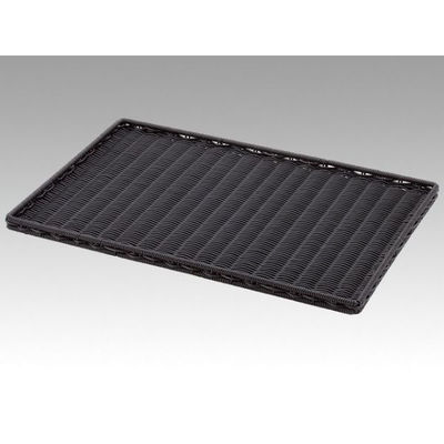 トーダイ 樹脂バスケット BB-846-BK渕付き パントレー 60型 ブラック 01084660 1袋(1個)（直送品）