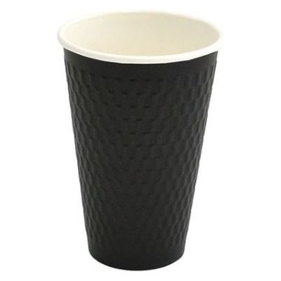 ケーピープラテック 紙コップエンボススリーブカップブラック460mLKMW-470 54515 1袋(40個)（直送品）