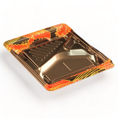 リスパック 弁当容器 バイオデリカ まんてん80-5B K-ちなみ赤 RHBF344 1袋(50個)（直送品）