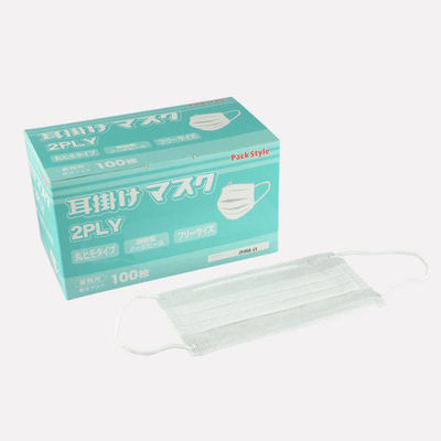 パックスタイル マスク 2PLYマスク 耳掛けタイプ 00649762 1袋(100個)（直送品）