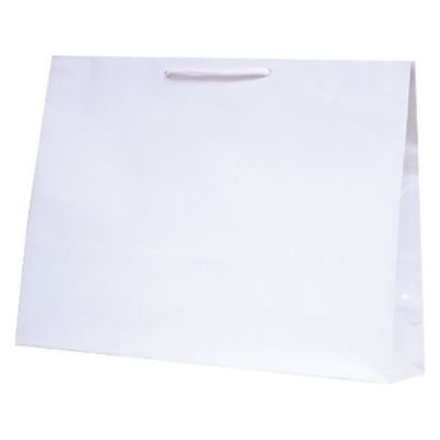 ベルベ  手提袋 ファットバッグ ホワイト 1570 50枚(10枚×5)（直送品）