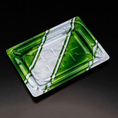 リスパック 惣菜容器 バイオデリカ優枠18-13B K-ルネ緑 RHBU554 1袋(50個)（直送品）