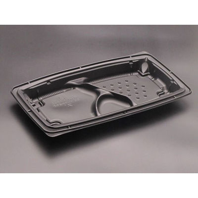 リスパック 弁当容器 バイオデリカ 枠膳 800-5B 黒 RHBW911 1袋(50個)（直送品）