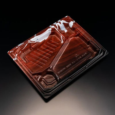 リスパック 弁当容器 バイオ 枠の内 煮80-2B K-ソース茶 RHBP484 1袋(50個)（直送品）