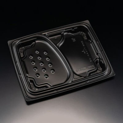 リスパック 弁当容器 バイオ 枠の内 グリル80-5B 黒 RHBP881 1袋(50個)（直送品）