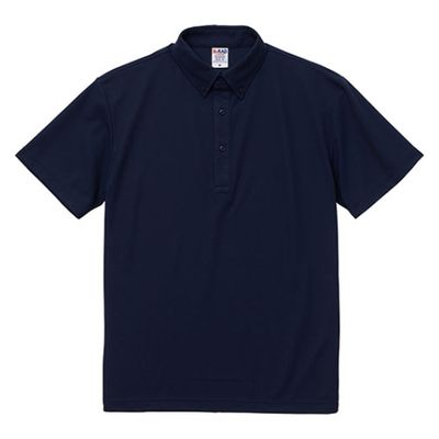United Athle 2022-01ドライカノコポロシャツボタンダウン ネイビー L 202201486 1袋(1個)（直送品）