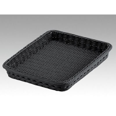 トーダイ 樹脂バスケット BB-410-BKベーカリーバスケット 40型 ブラック 01041040 1袋(1個)（直送品）