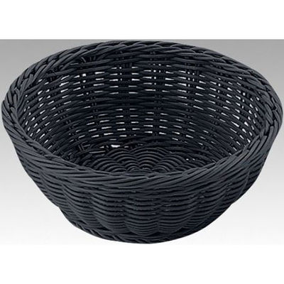 トーダイ 樹脂バスケット RO-431-BK丸型バスケット 18型 ブラック 01043118 1袋(1個)（直送品）