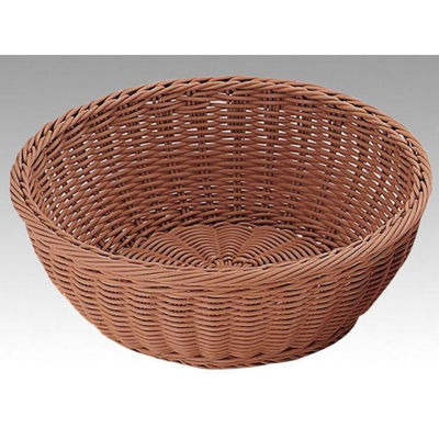 トーダイ 樹脂バスケット RO-214-BR丸型バスケット 30型 ブラウン 01021430 1袋(1個)（直送品）