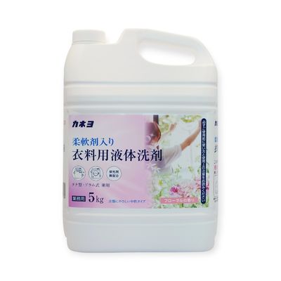 カネヨ石鹸  衣料用洗剤 カネヨ柔軟剤入り衣料用洗剤 5kg 00738647 3個（直送品）