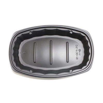 デンカポリマー カレー容器 Dランチ30-19本体 黒 75963 1袋(50個)（直送品）