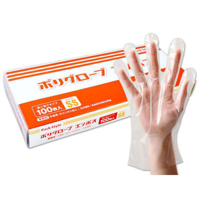 パックスタイル PSポリ手袋 半透明 箱入 SS 00437320 1袋(100個)（直送品）