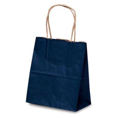 ベルベ 紙袋 自動紐手提袋 T-1 カラー(紺) 1116 1袋(25個)（直送品）