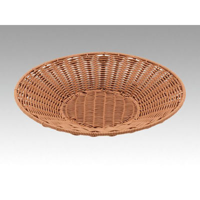 トーダイ 樹脂バスケット VT-300-BR丸型 トレー 30型 ブラウン 010V30BR 1袋(1個)（直送品）