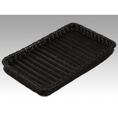 トーダイ 樹脂バスケット BB-4025-BKベーカリーバスケット 薄型25型 ブラック 010B25BK 1袋(1個)（直送品）