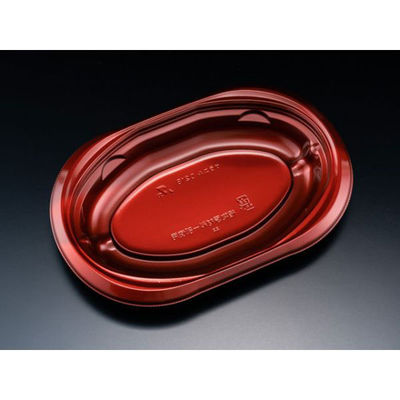 リスパック 軽食容器 バイオデリカ サラエル D21B K-ソワレレッド RHBL105 1袋(50個)（直送品）